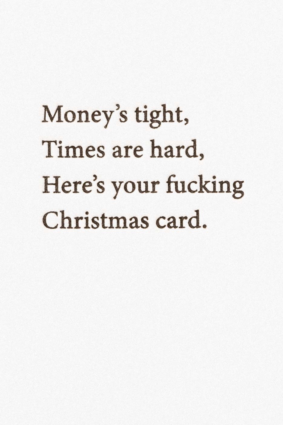 F! Christmas Card, Mini Greeting Card
